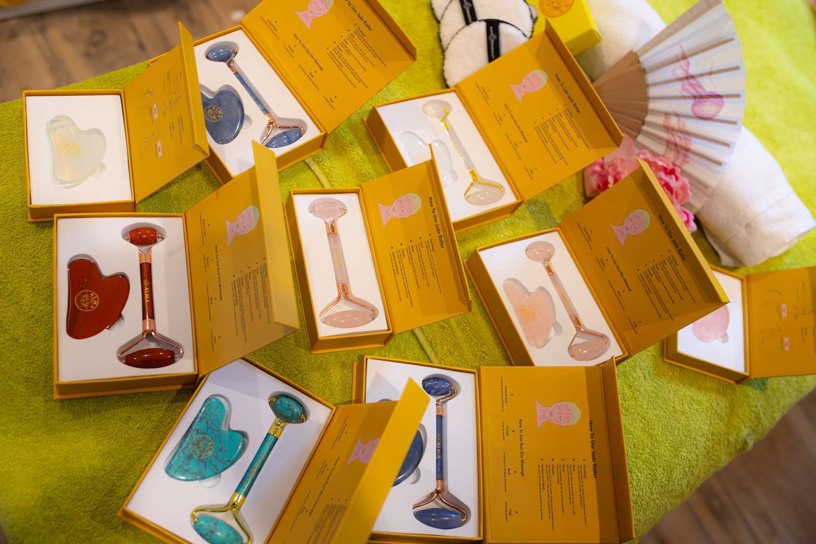various gua sha tools and different types of gua sha stone